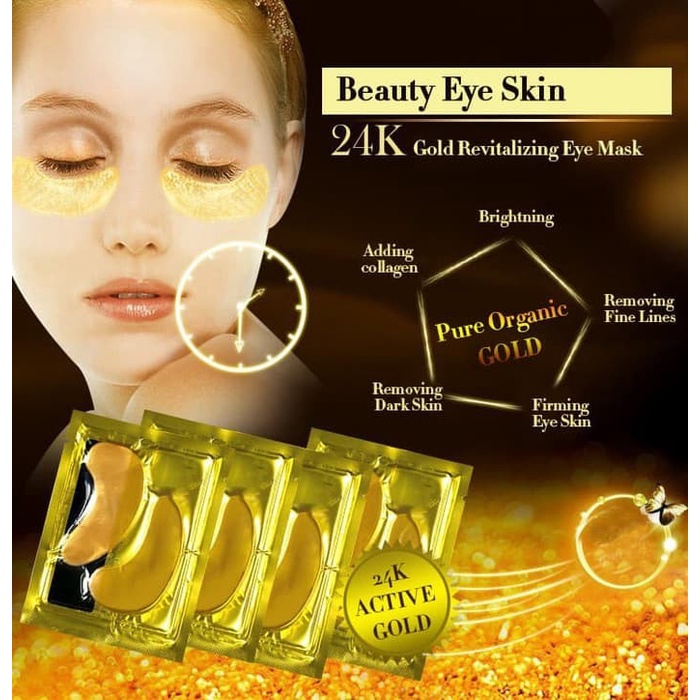 BELLA - MASKER MATA COLLAGEN CRYSTAL GOLD EMAS EYE MASK | MURAH