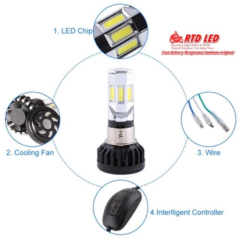 Lampu Led Depan Utama 6 Sisi AC DC M02E RTD Rayton