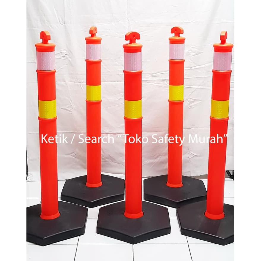 

TOP BGT !! Stick Cone Base Hitam Scotlight Plastik 120 cm Pembatas Jalan Traffic