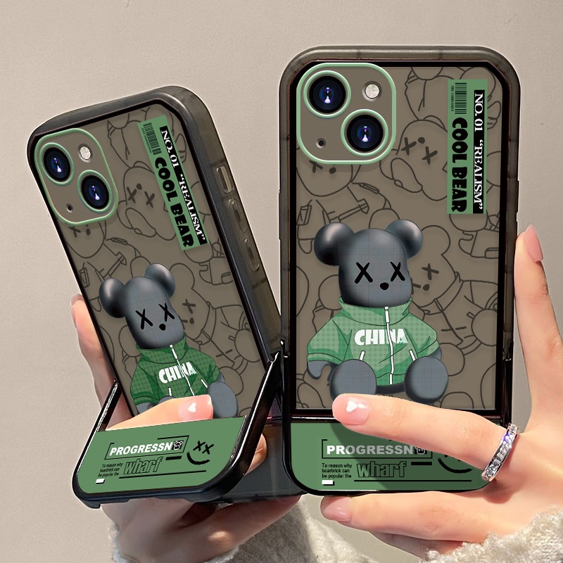 Soft Case Silikon TPU Shockproof Motif Beruang Untuk IPhone 11 12 13 Pro MAX XR X XS MAX 6 7 6s 8 Plus