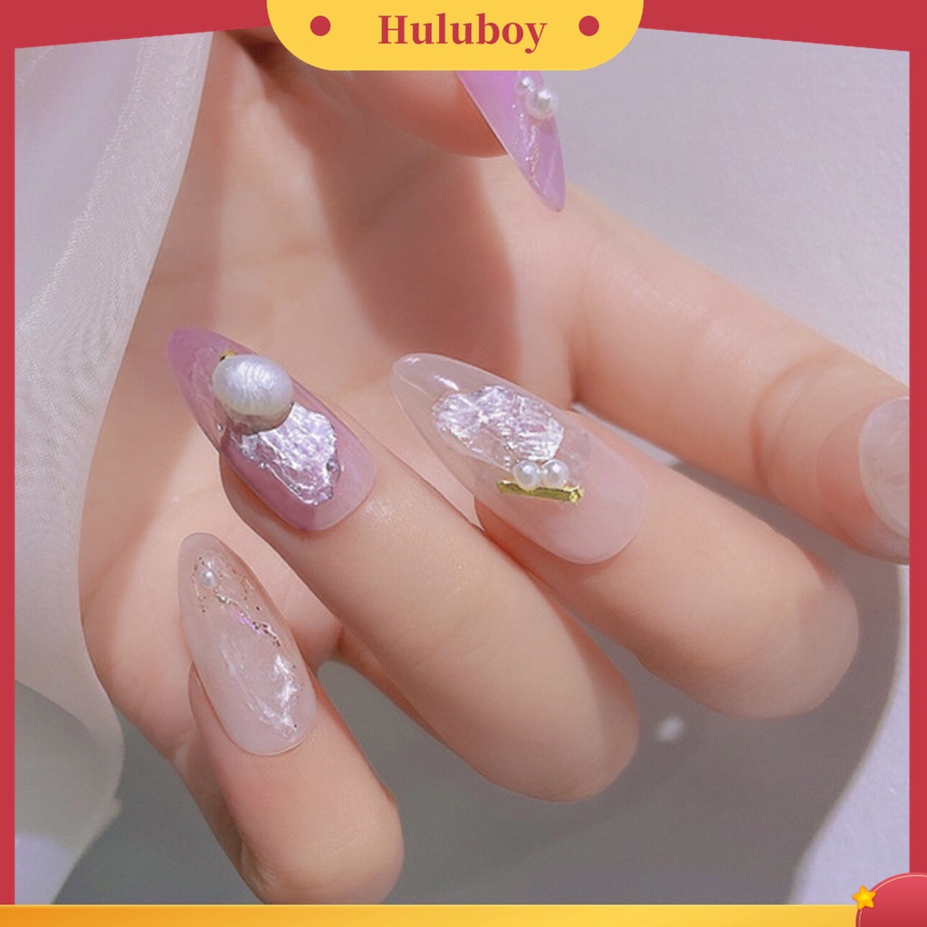 Huluboy Huluboy♡ 1 Kotak Ornamen Kuku Bentuk Irregular Untuk Dekorasi Nail Art