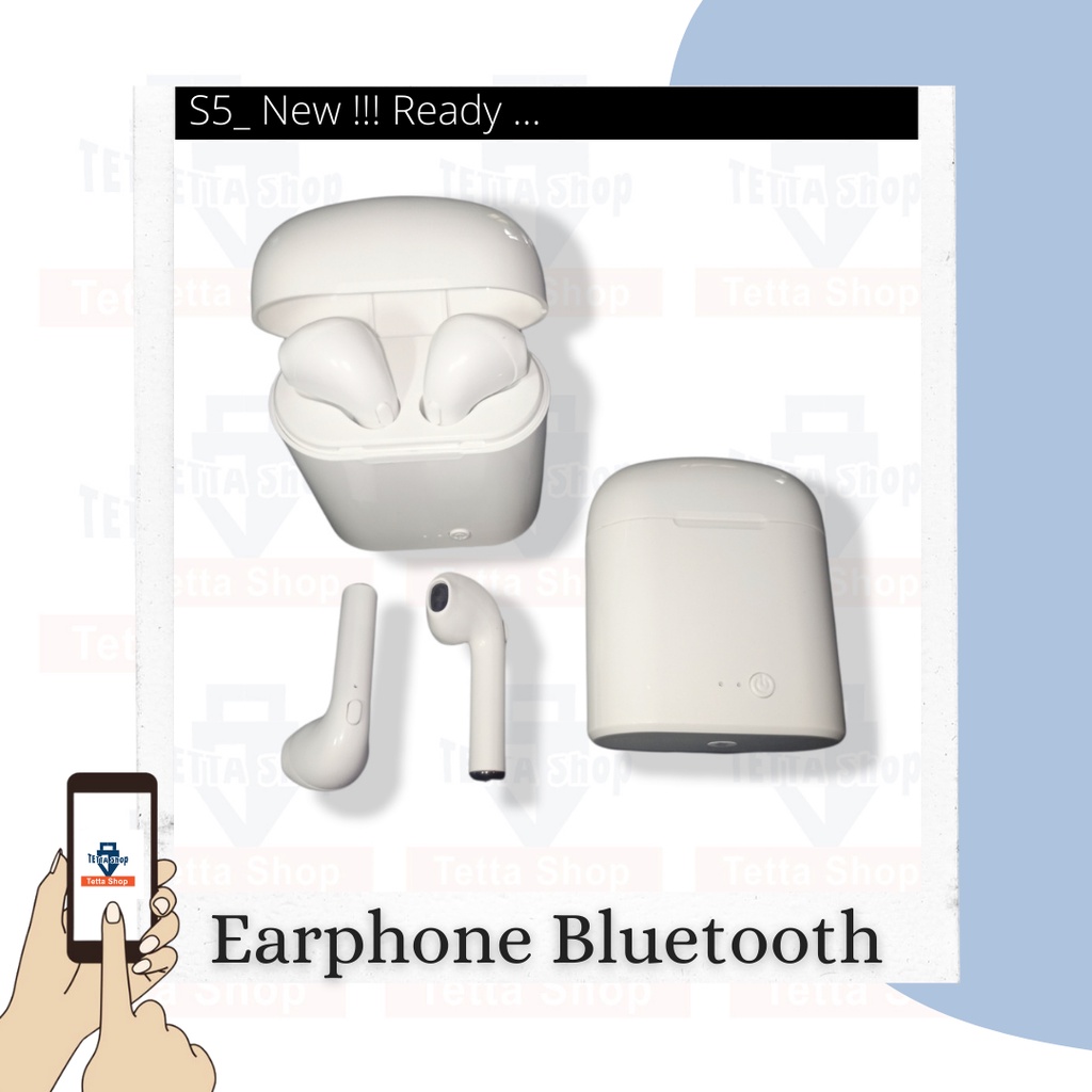 i7 Tws Headset Bluetooth Kiri Kanan Ada Box Hedset Tanpa kabel i7s Tws Putih Wireless Earphone Twins Inpons