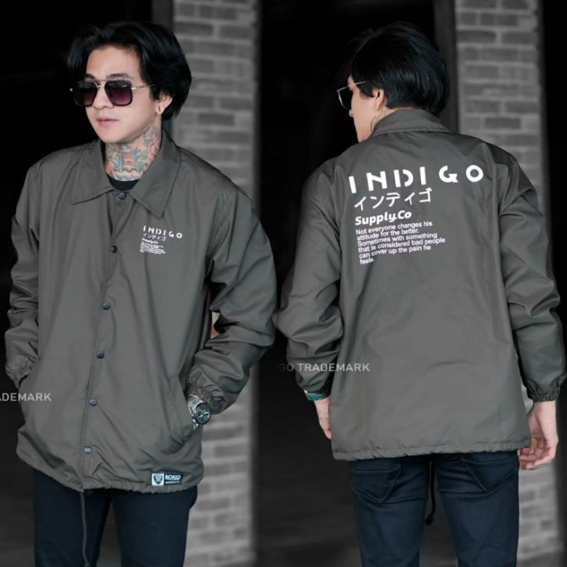 JAKET WINDBREAKER INDIGO KING OF CLOTH - COACH PARASIT JAPAN SIMPLE PRIA WANITA CASUAL SPORTY RIDING - JAKET PARASUT VINTAGE POLOS HIJAU ARMY MAROON HITAM - OUTFIT SIMPEL ELEGAN OUTDOOR-Motif 4