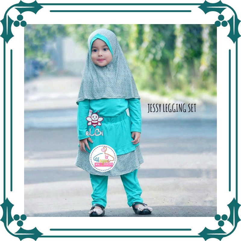 Fashion Baju Anak Surabaya | Setelan Muslim Lucu dan Trendy | Jessy Legging Set