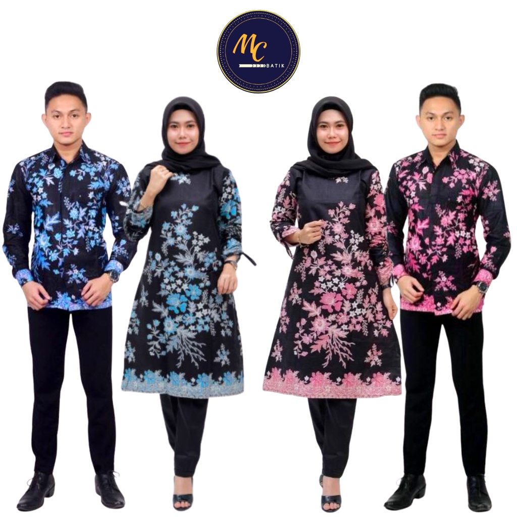 MCbatik | Batik Couple | Batik Couple Tunik Kemeja Lengan Panjang Ready Seragam