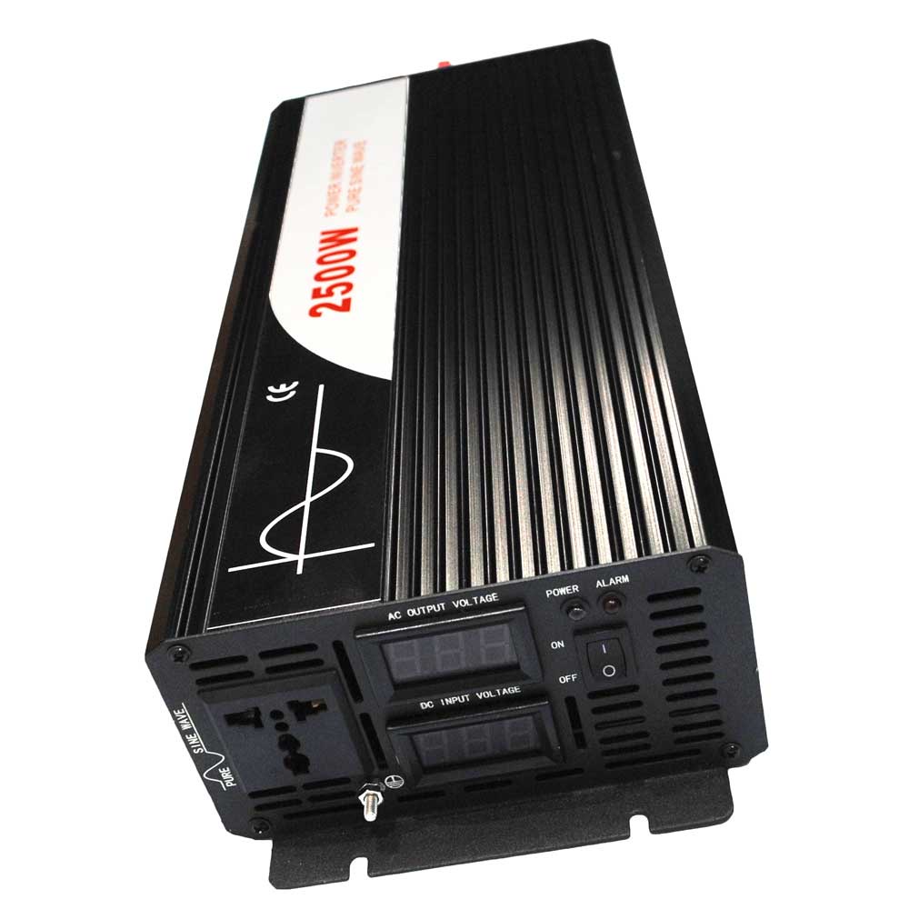 Car Power Inverter Pure Sine Wave DC 12V to AC220V 2500W - SP-2500L - Black