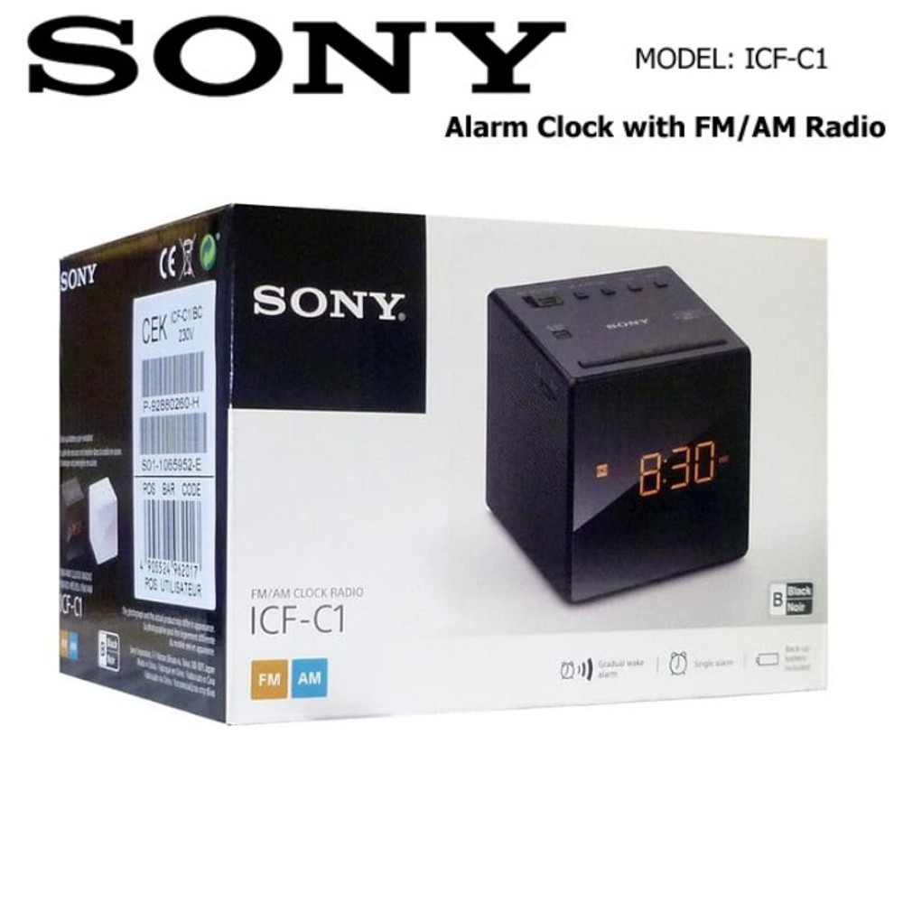 CLOCK RADIO SONY ICF C1 DIGITAL ALARM RADIO AM FM