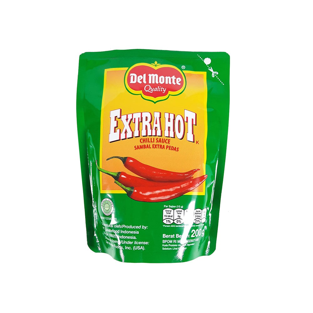 DEL MONTE SAUS SAMBAL 200 GR HALAL CHILI SAUCE EXTRA HOT