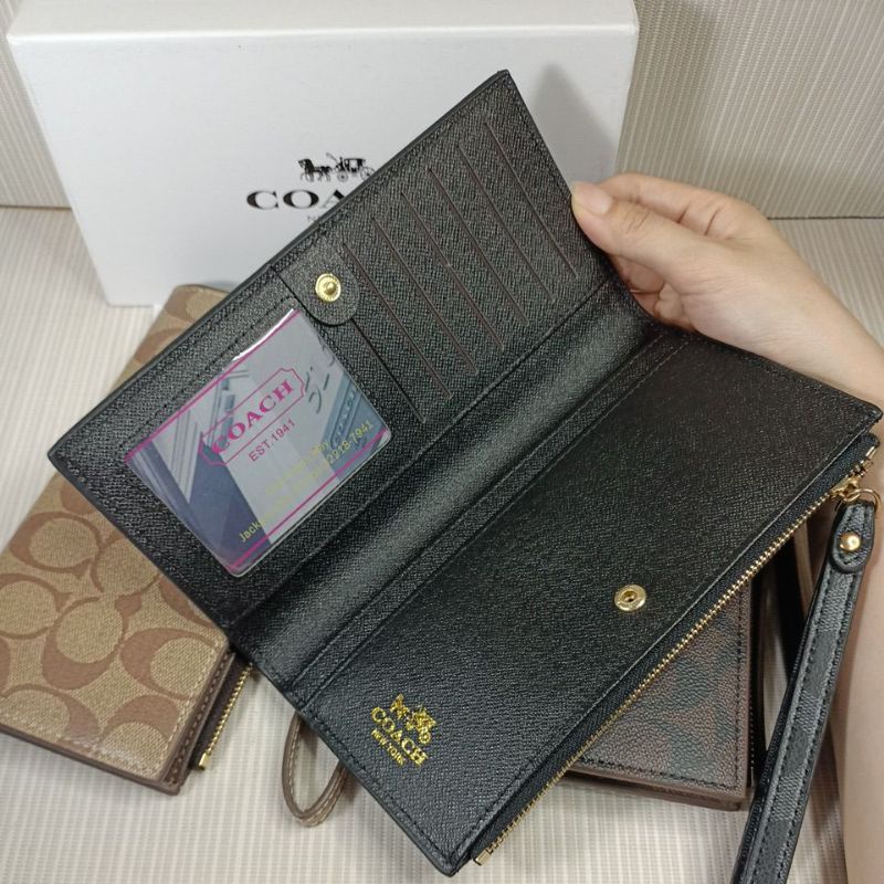 Dompet panjang wanita kancing signature