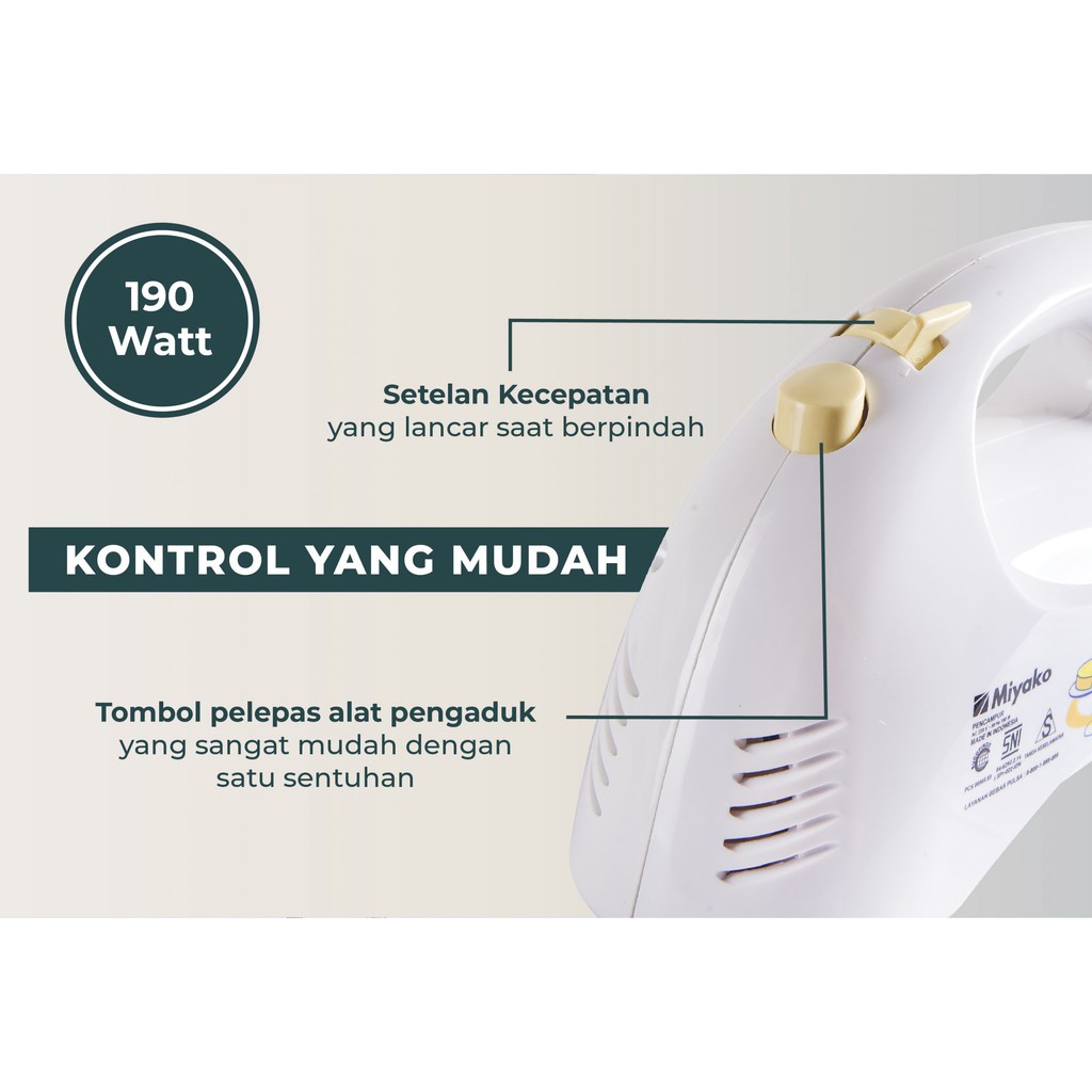 Miyako Hand Mixer HM 620 - putih MURAH BANGET / GARANSI RESMI