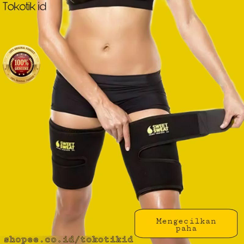 Korset paha pria wanita sweat belt premium pengecil paha pembakar lemak