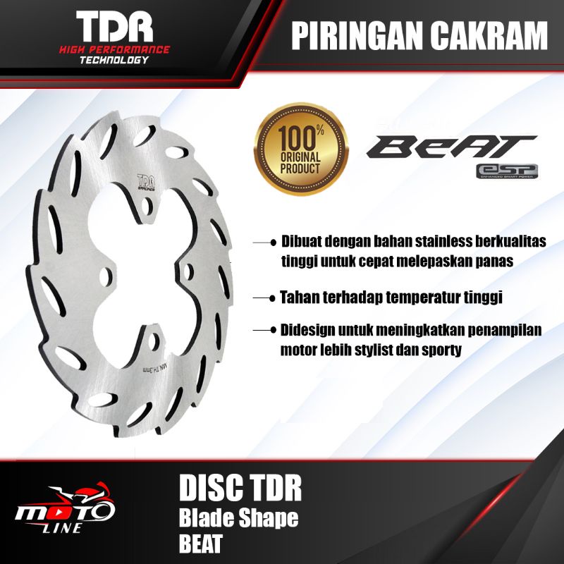 piringan cakram tdr beat blade shape