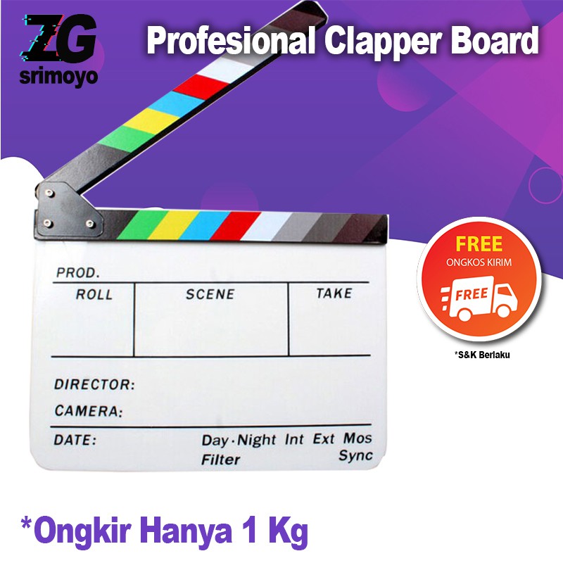 Jual Papan Sutradara Clapper Acrylic Video Maker - Papan Clap Produksi