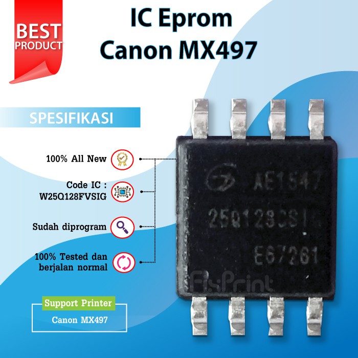 IC Eprom MX497 Canon  IC Eeprom Reset Canon MX497  IC Counter MX 497   Murah