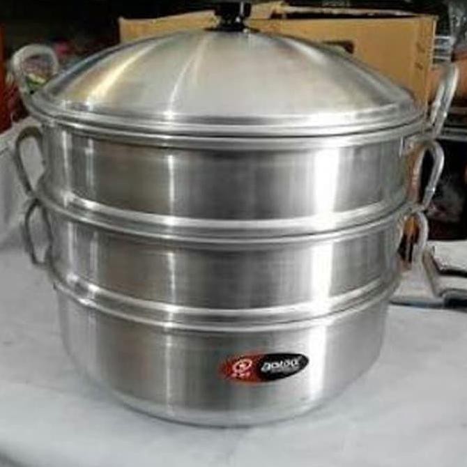 Ori Dandang Langseng Susun 3 Ukuran 33 cm Merk Jawa (Maspion) Kukusan