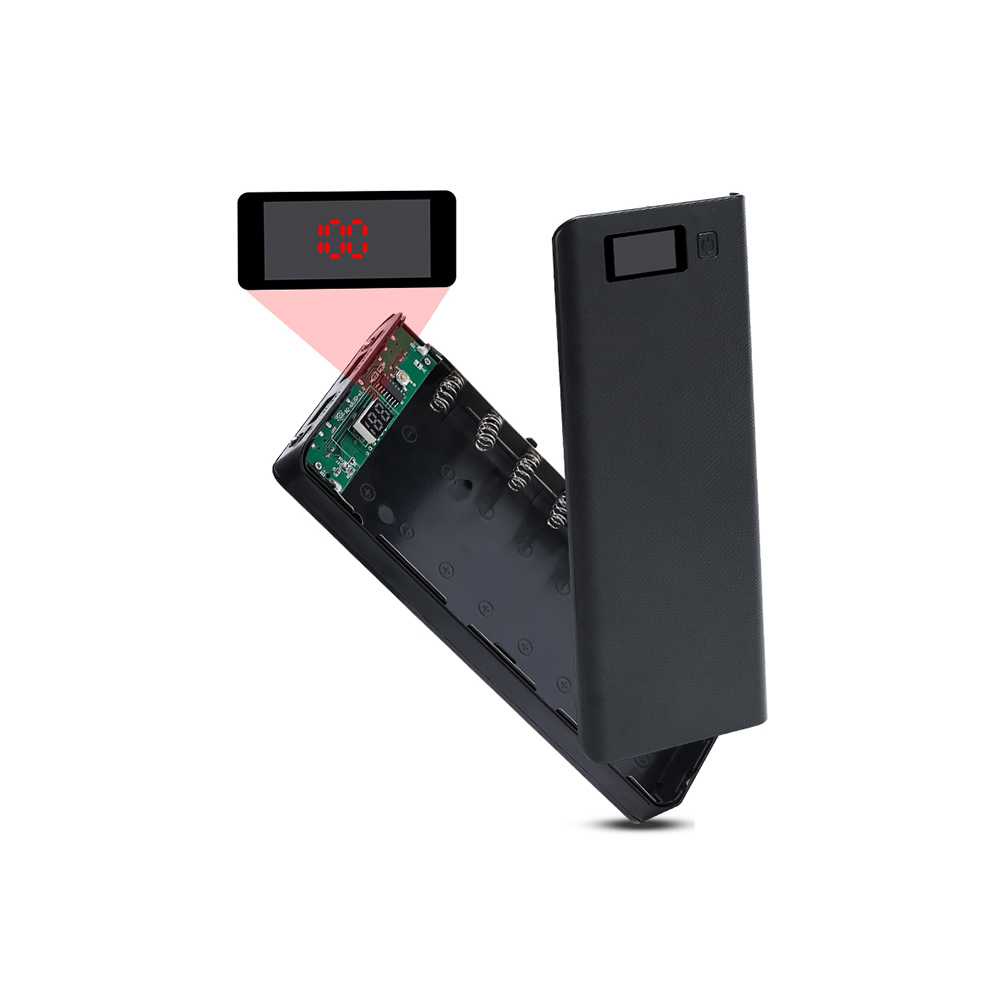 Kotak Box Power Bank Case 8x18650 2 Port  Display  A8