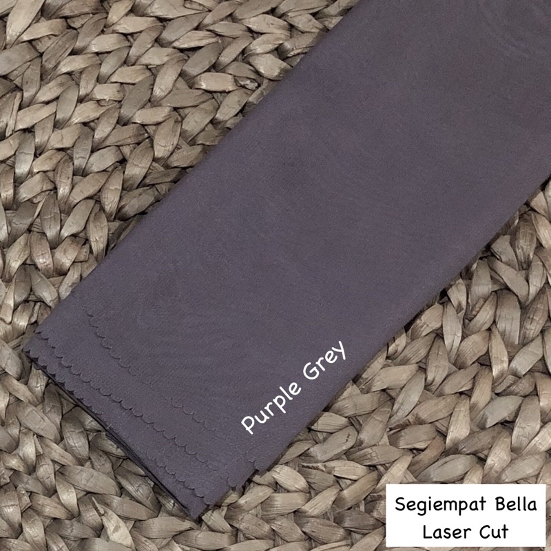 Hijab Bella Square Laser cut / Segiempat Bella-Purple Grey