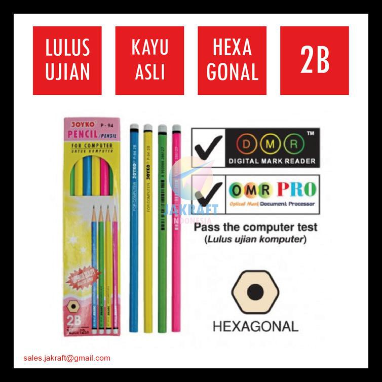 

Pensil Tulis Komputer Ujian Negara Test Scoring Joyko 2B P-94 Super Terlengkap