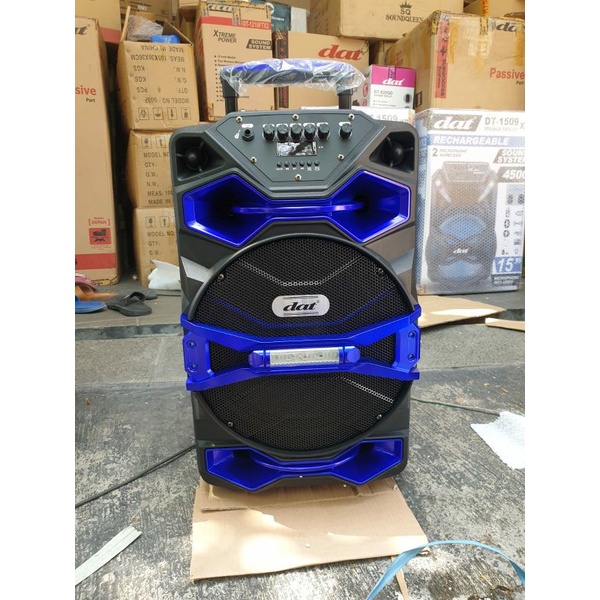 Salon speaker aktif 12 inch DAT DT 1218 Premium Bluetooth Aux 2 Mic Wireless AC/DC 
