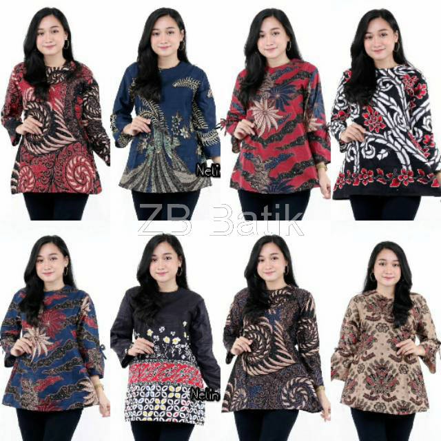 Batik Dolby Dolbi Dobby Doby Tenun Sutra Tulis Katun ATBM Baron ATASAN BATIK WANITA sogan