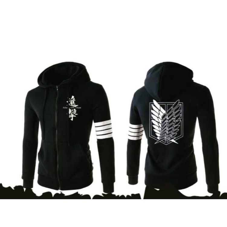 JAKET ANIME ATTACK ON TITAN  ZIPPER HOODIE