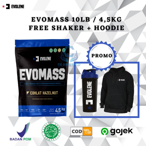 Evolene EvoMass EVO MASS Hazelnut 10 lbs (4.5 KG) BPOM HALAL MUI Gainer Susu Penggemuk