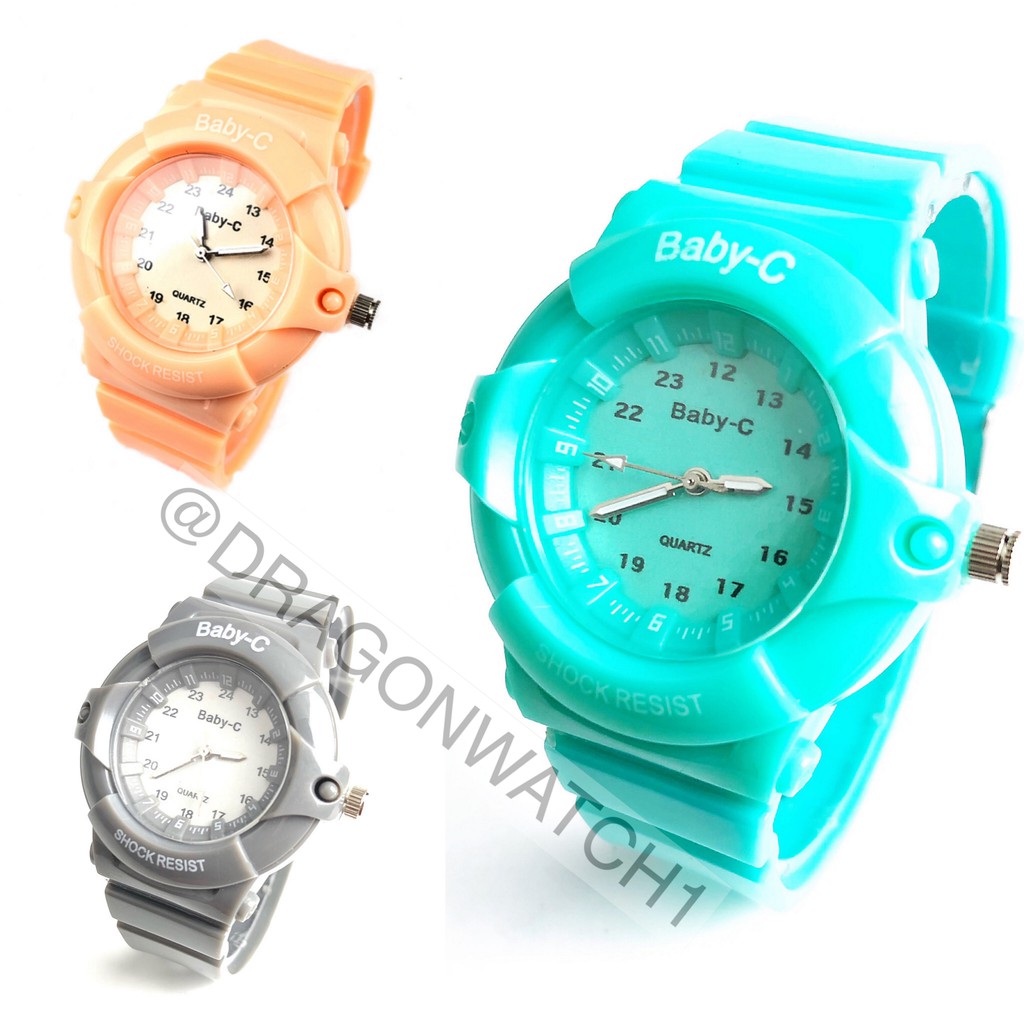 [Checkout Rp100]COD✅ Jam tangan rubber wanita baby C sport jarum jam warna karet harga murah   S1152