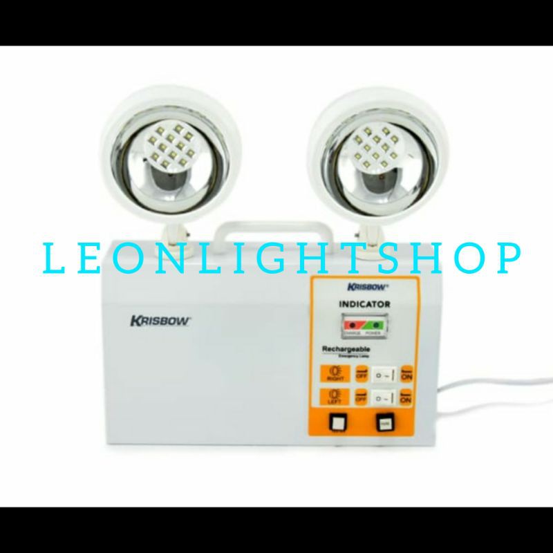 KRISBOW LAMPU DARURAT LED TWIN SPOT/EMERGENCY LAMP TWIN SPOT/LAMPU KAMPING/LAMPU MEJA/LAMPU DINDING