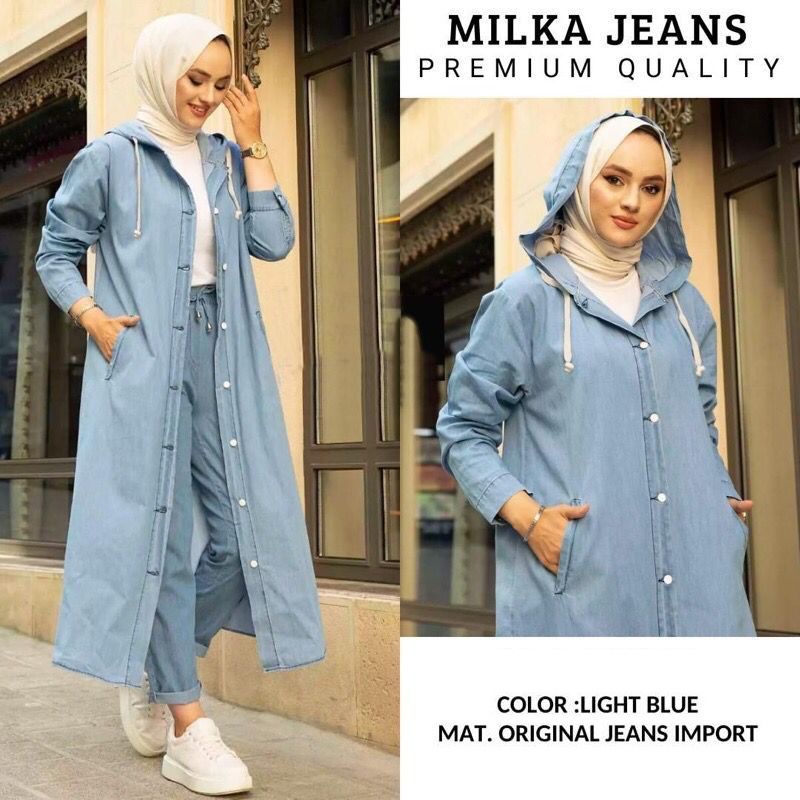 DRESS MUSLIM, baju wanita, baju gamis, dress, gamis, Baju gamis, fashion wanita, Dress Jeans. Milka Jeans