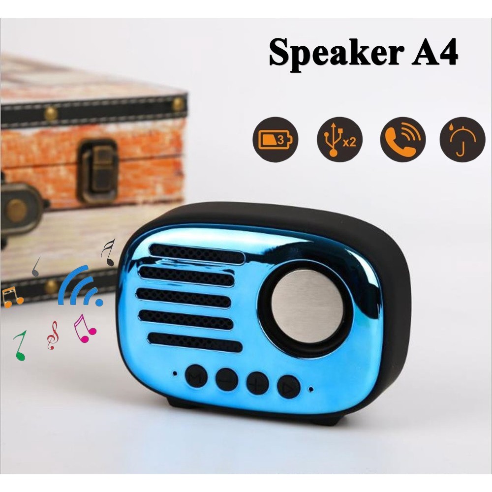 Speaker Bluetooth Wireless JBL A4 Portable Retro Classic With FM Radio USB