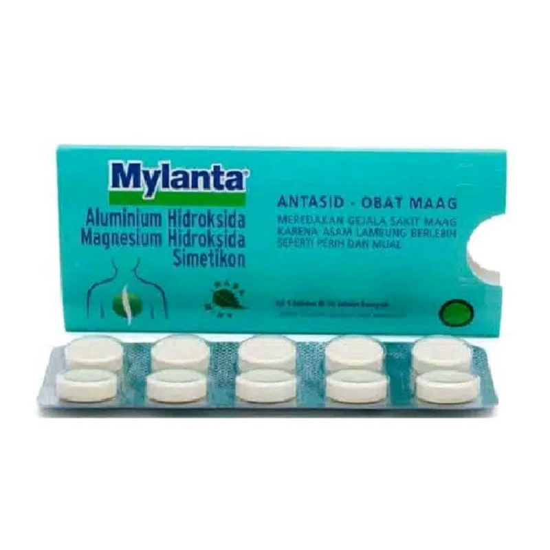 MYLANTA TABLET 1 AMPLOP 10 TABLET