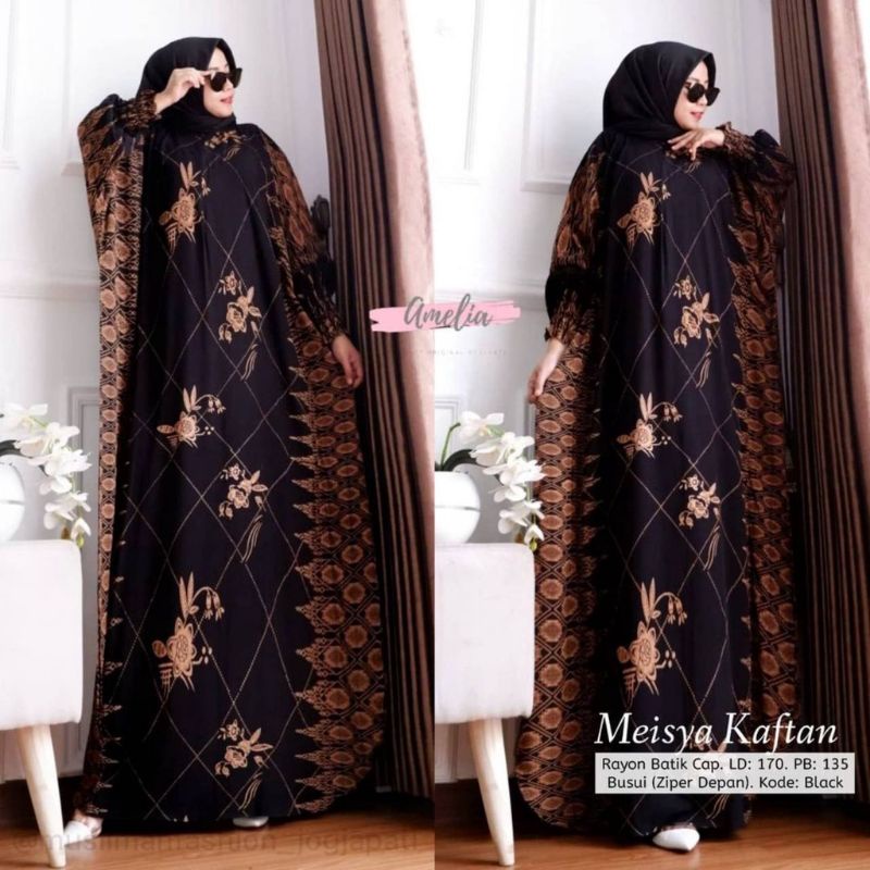 GROSIR DASTER KAFTAN MEISYA | GAMIS RAYON SUPER GRADE A | RESLETING DEPAN BUSUI | TOP TERLARIS