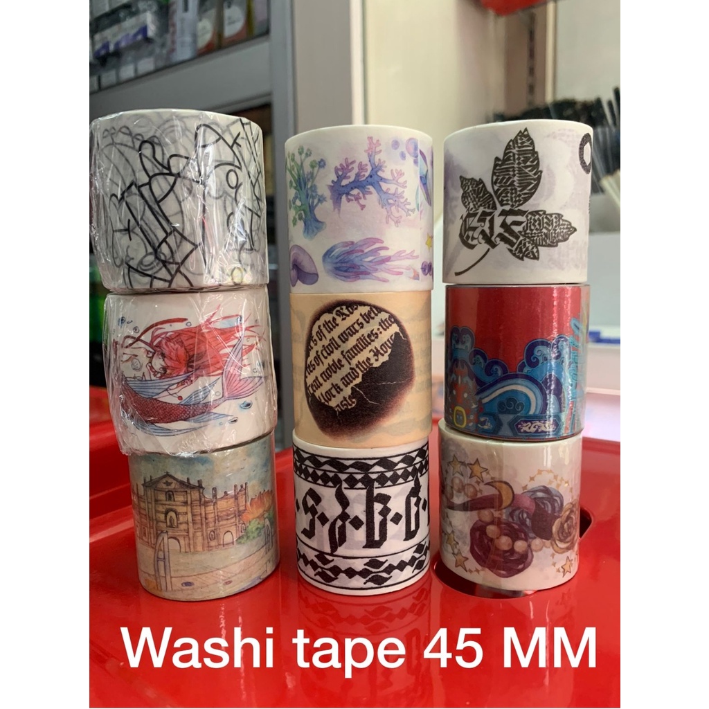 

masking tape washi corak fancy bagus 45 mm x 5 meter