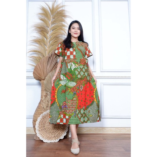 Daster Rayon Premium Jumbo Kekinian Daster Batik IJO TUA 10