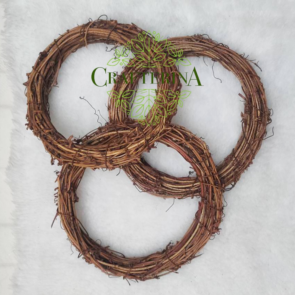 RATTAN RING CHRISTMAS / CINCIN ROTAN / DEKORASI NATAL / RUSTIC / ROTAN / MISTLETOE