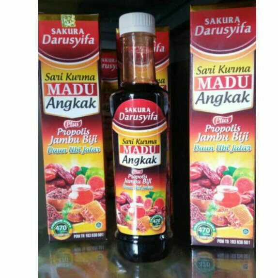 

sari kurma plus propolis jambu biji madu angkak 470 gram ,sakura,sarikurma demam berdarah tambah trombosit