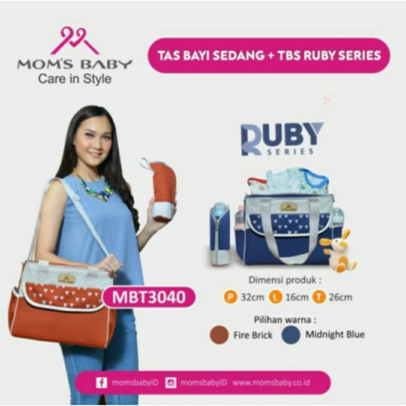Moms baby tas bayi sedang ruby series tas baju bayi mom's baby
