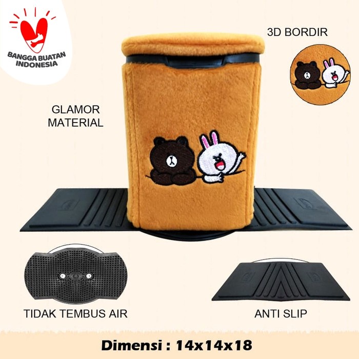 Tempat Sampah Mobil Brown Cony , Aksesoris Mobil LINE Brown Cony