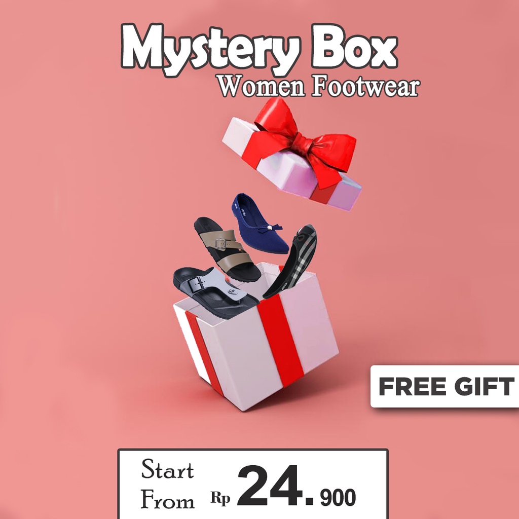 PORTO - Mystery Box Hadiah Misteri Wanita Footwear Flatshoes Sandal Kualitas Baik