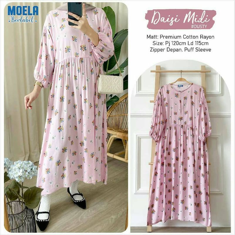MOELA HIJAB BERLABEL - DAISY MIDI