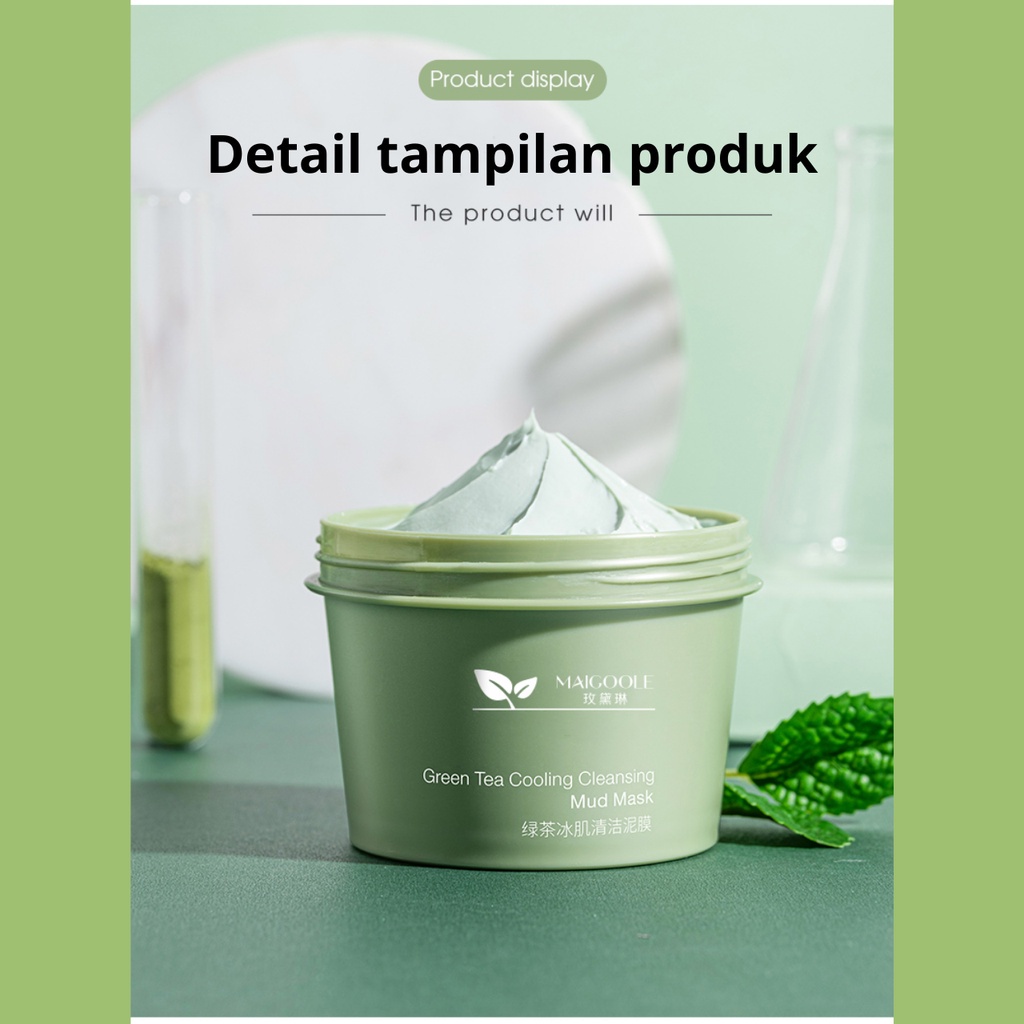 MASKER WAJAH GREEN TEA CLAY MASK | PORE CLEAN CLAY MASK