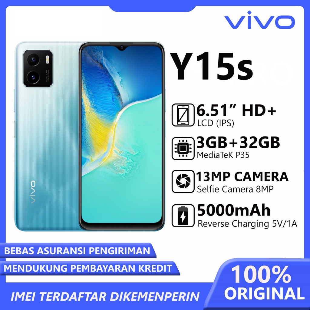 Vivo Y15s 3/32 GB Garansi Resmi