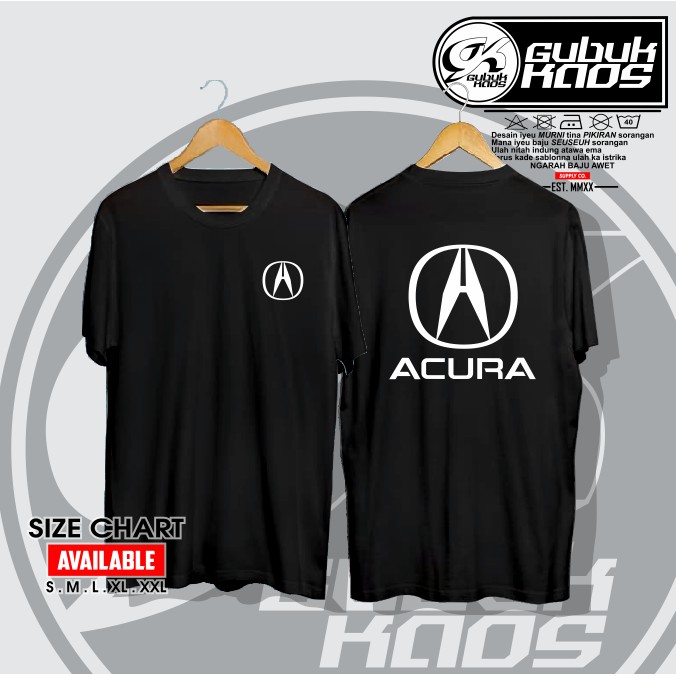 BAJU KAOS LOGO MERK ACURA V2 LOGO MERK TERKENAL - GUBUK.KAOS