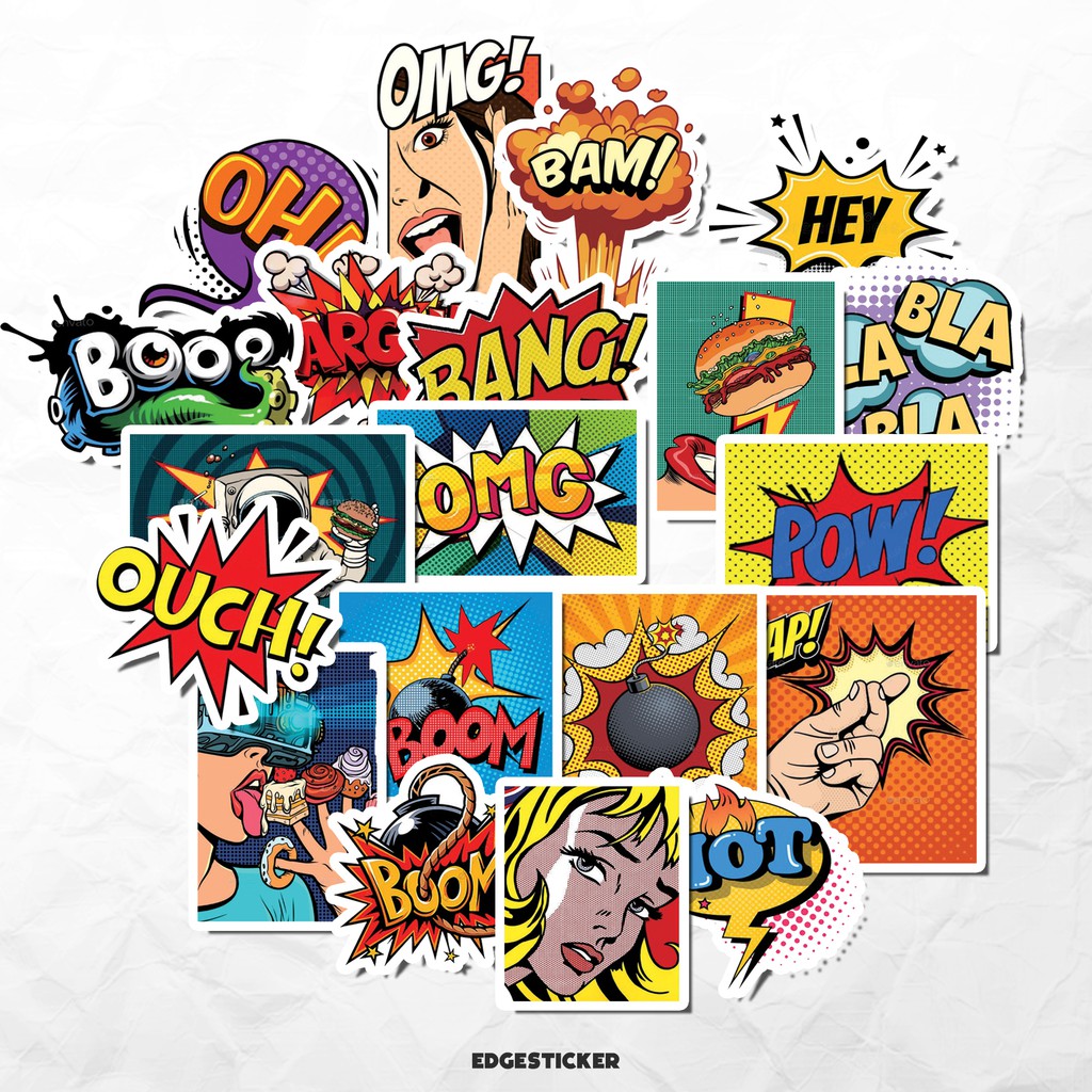 

20pcs COMIC Aesthetic Sticker Tumblr