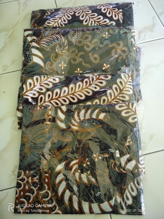 (batik Couple Familly) Batik Ayah Ibuk & Anak Motif Gurita