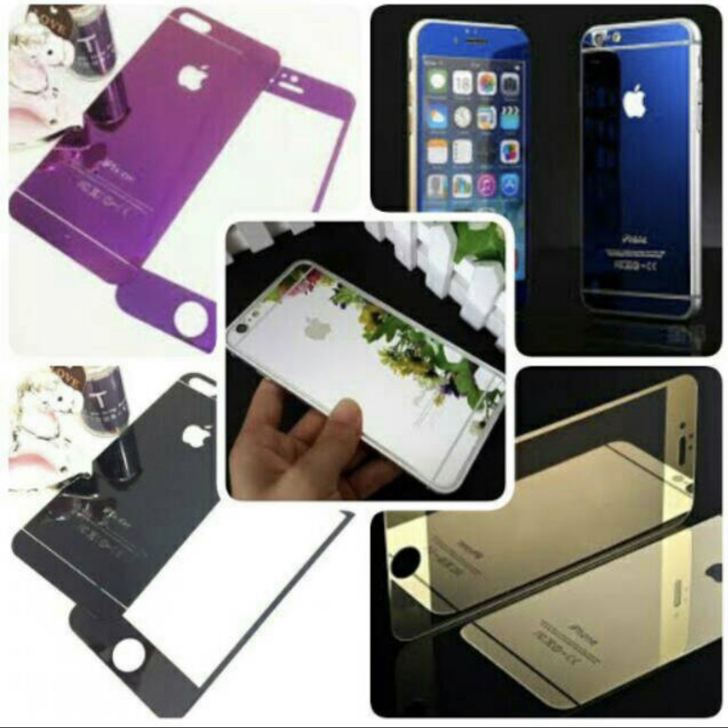 iPhone 4 Tempered Glass Mirror Chrome Antigores Glass Warna iPhone 4s