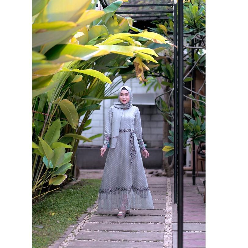 FIN.25Au22т– Gamis Brukat Couple, Gamis Remaja Batik Couple Untuk Kondangan Lamaran Wisuda Lebaran B