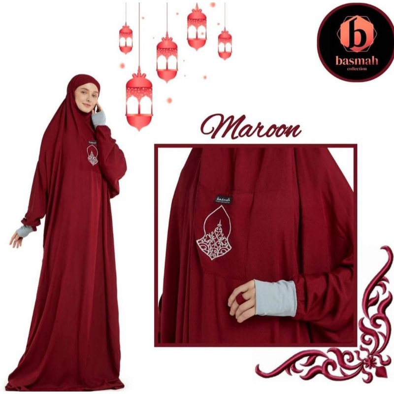 Ready mukena terompah hadromaut basmah