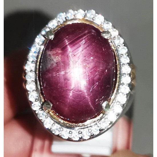 Batu Ruby Star Afrika Besar Original Natural Star Ruby Corundum