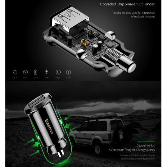 USB Charger Adapter MOBIL Ganda Cocok Untuk Semua Ponsel 3.1A Max BERGARANSI